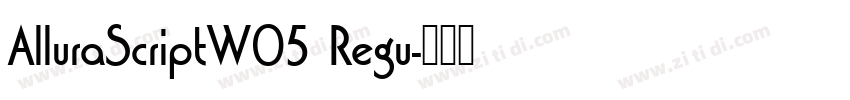AlluraScriptW05 Regu字体转换